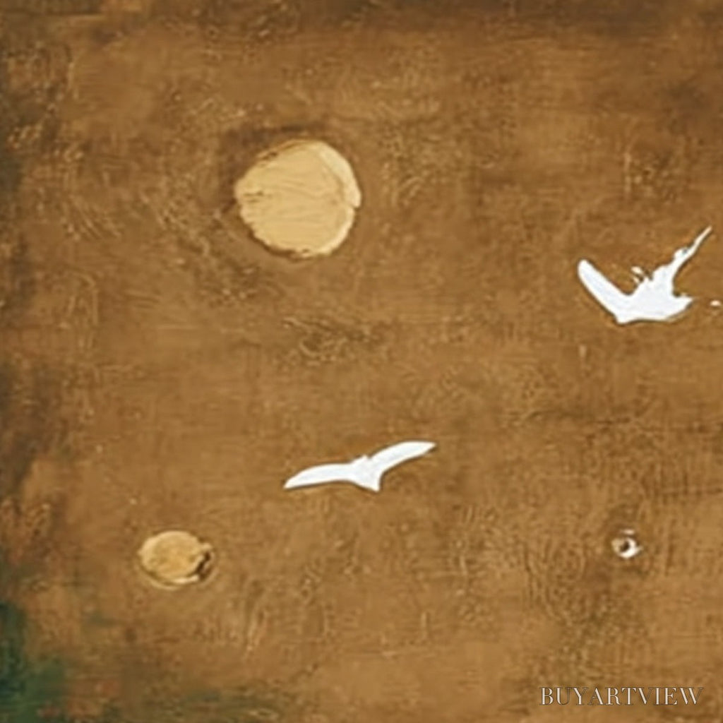 ARTOVITAS Sojourn – Earthy Wabi Sabi Abstract Landscape Painting - image 5