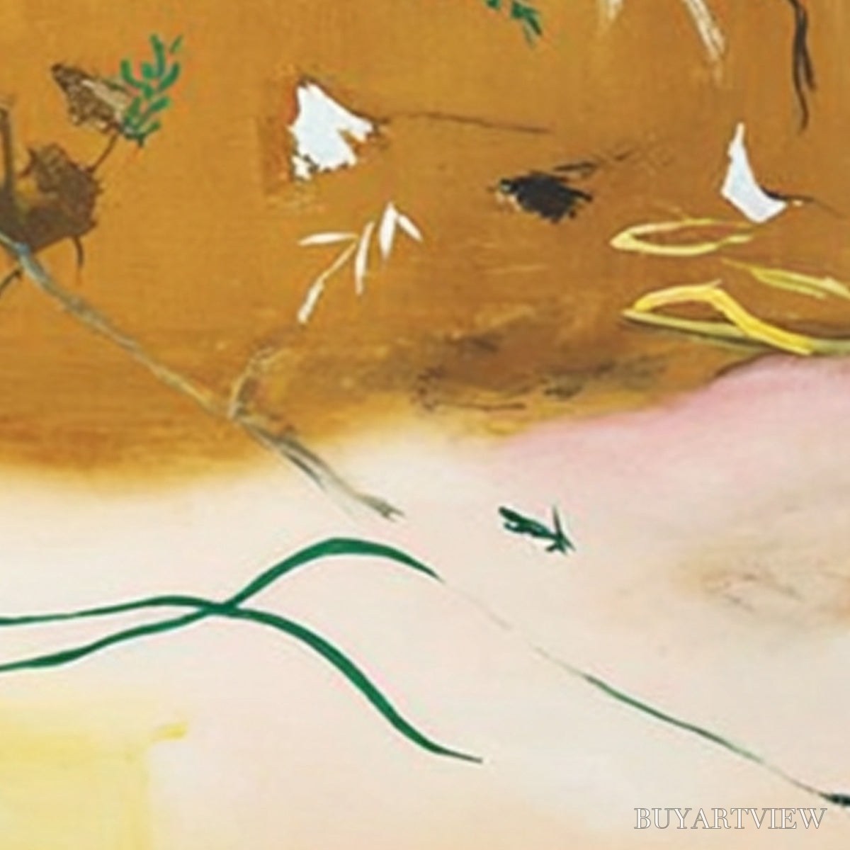 ARTOVITAS Autumn Whisper – Earthy Abstract Painting for Modern Wabi Sabi Decor - image 3