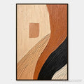 ARTOVITAS Terra Firma – Textured Wabi Sabi Abstract Painting in Earth Tones - image 1