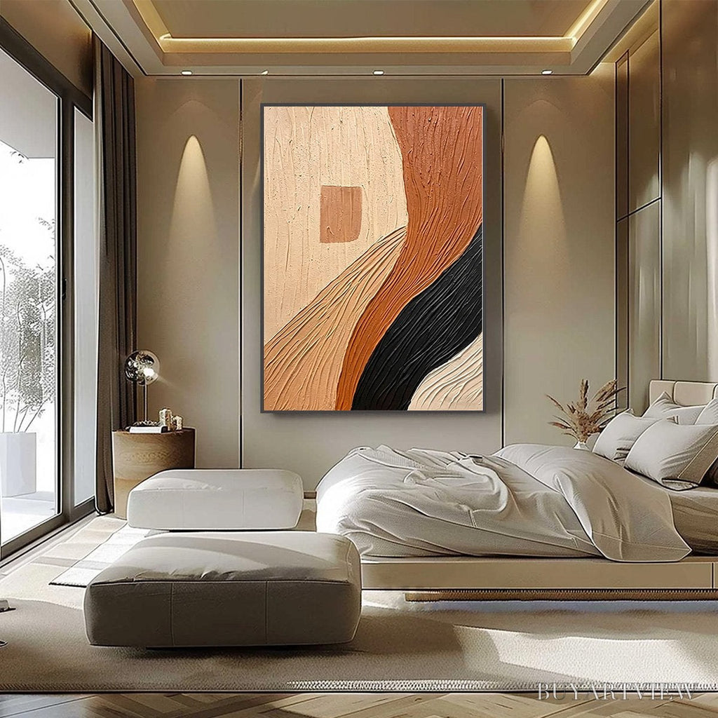 ARTOVITAS Terra Firma – Textured Wabi Sabi Abstract Painting in Earth Tones - image 5