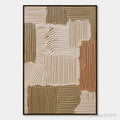 ARTOVITAS Terra Rhythms – Textured Wabi Sabi Abstract Painting in Earth Tones - image 1