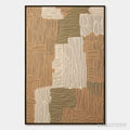 ARTOVITAS Earthen Weave – Textured Wabi Sabi Abstract Painting in Neutral Tones - image 1