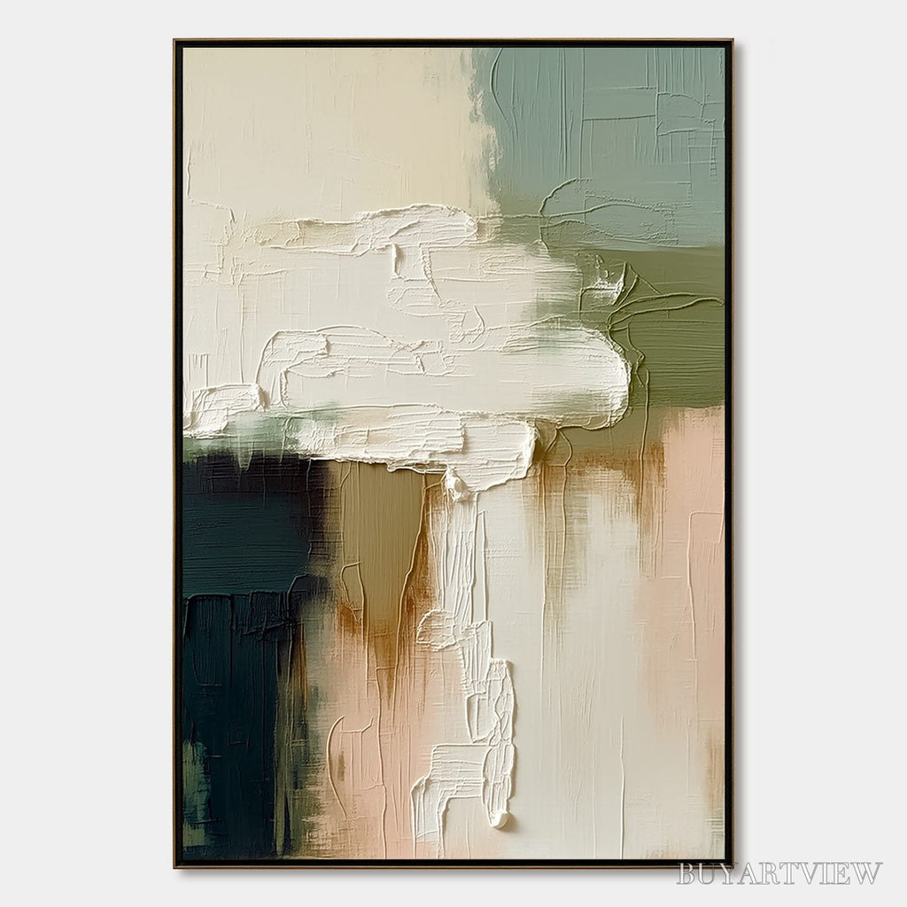 ARTOVITAS Strata – Textured Wabi Sabi Style Abstract Impasto Painting - image 1