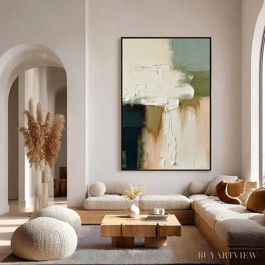 ARTOVITAS Strata – Textured Wabi Sabi Style Abstract Impasto Painting - image 4