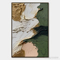 ARTOVITAS Terra Aurea – Textured Abstract Impasto Painting in Green and Gold - image 1