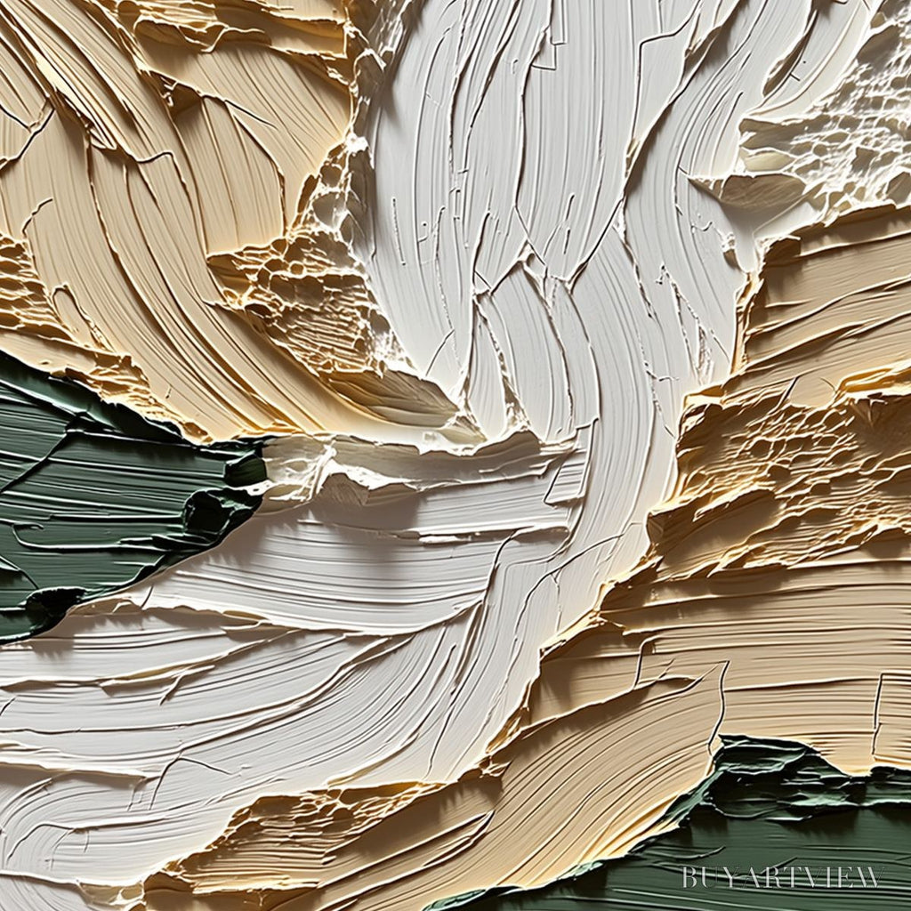 ARTOVITAS Terra Firma – Textured Wabi Sabi Abstract Landscape Painting - image 3
