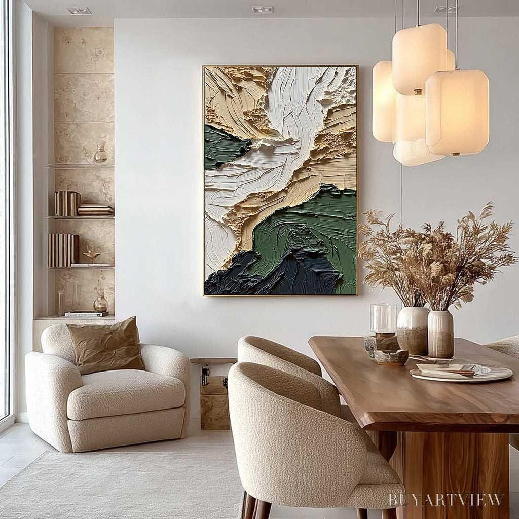 ARTOVITAS Terra Firma – Textured Wabi Sabi Abstract Landscape Painting - image 4
