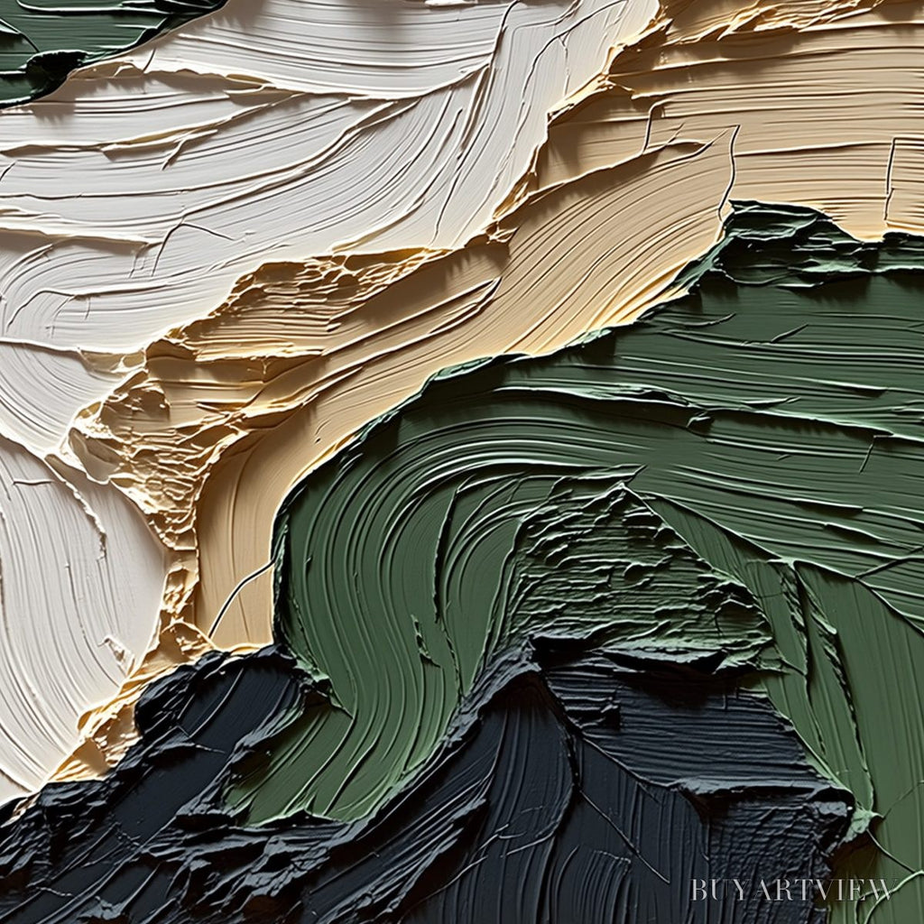 ARTOVITAS Terra Firma – Textured Wabi Sabi Abstract Landscape Painting - image 5