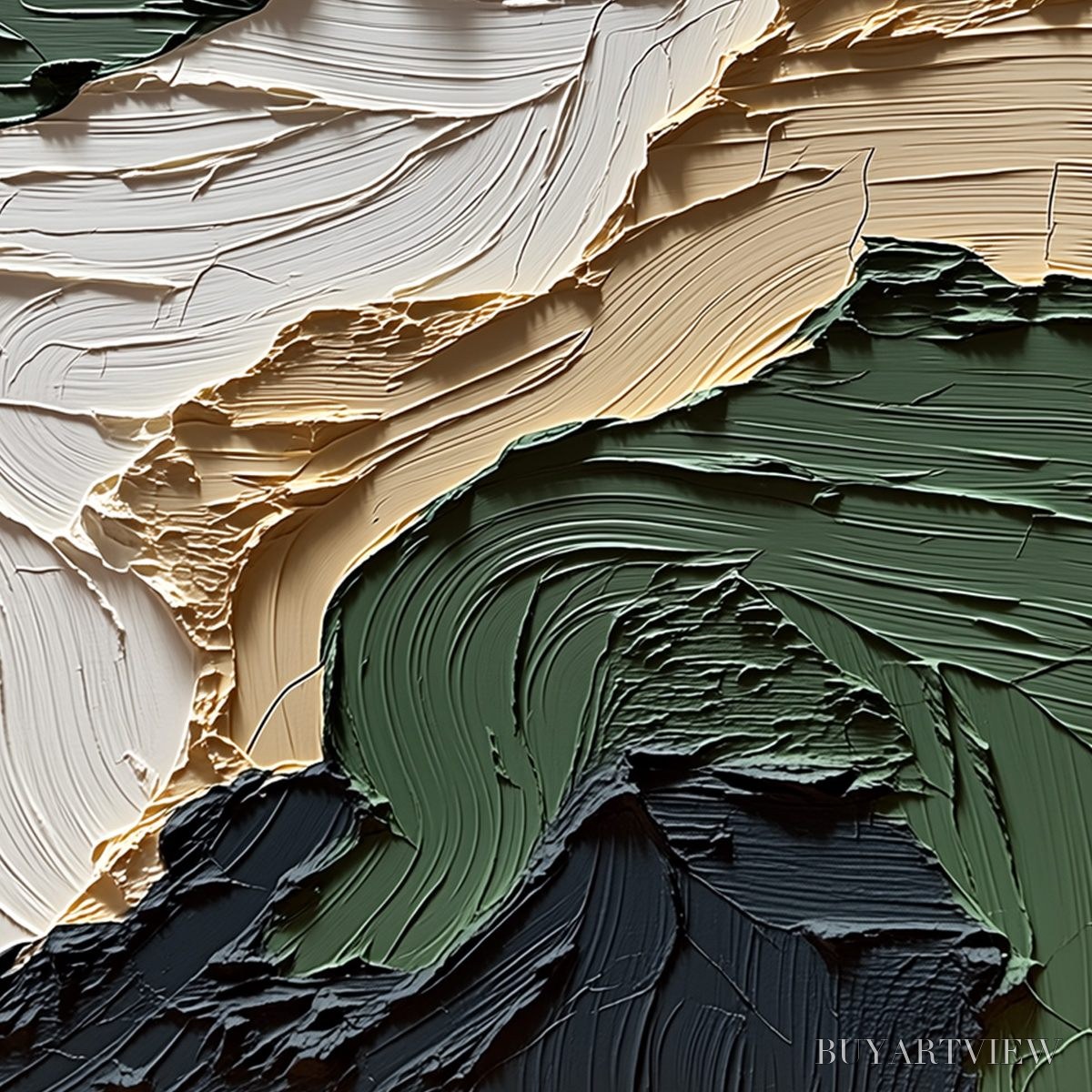 ARTOVITAS Terra Firma – Textured Wabi Sabi Abstract Landscape Painting - image 5