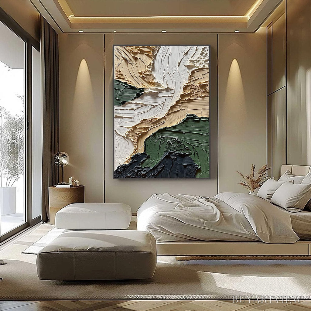 ARTOVITAS Terra Firma – Textured Wabi Sabi Abstract Landscape Painting - image 6