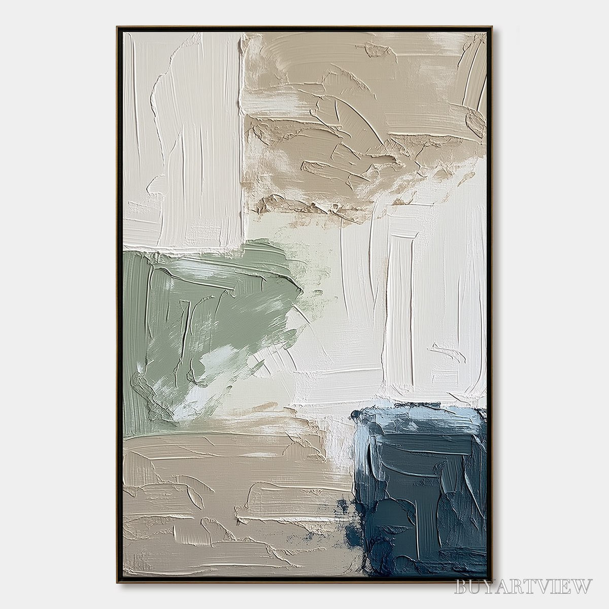 ARTOVITAS Urban Sanctuary – Textured Minimalist Abstract Painting - image 1
