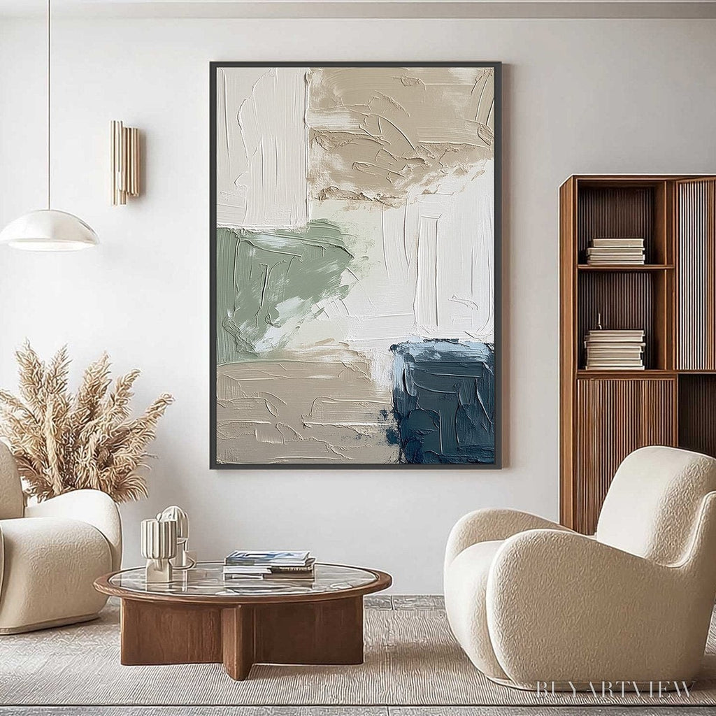ARTOVITAS Urban Sanctuary – Textured Minimalist Abstract Painting - image 2