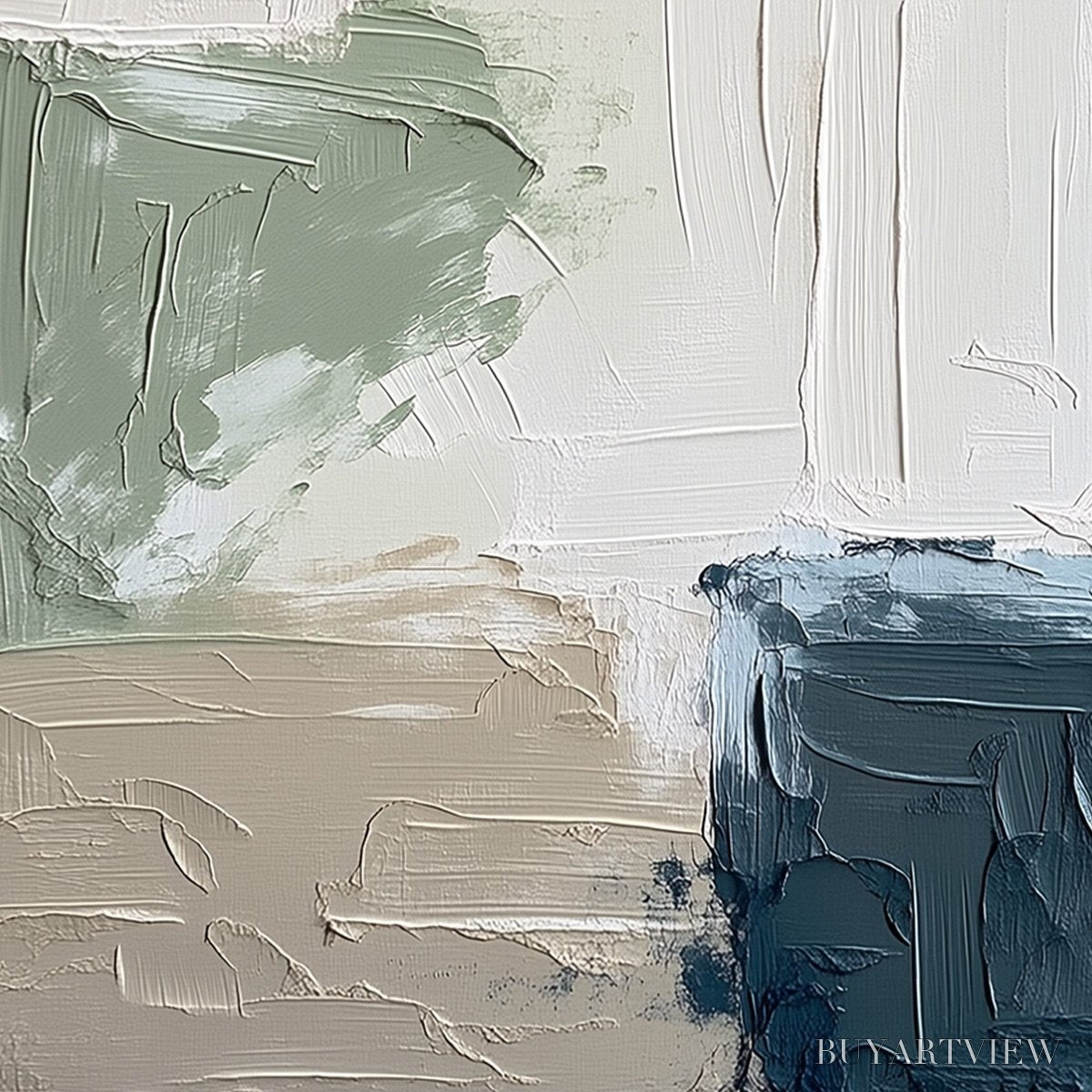 ARTOVITAS Urban Sanctuary – Textured Minimalist Abstract Painting - image 5
