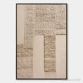 ARTOVITAS Terra Alba – Textured Wabi Sabi Minimalist Abstract Painting - image 1
