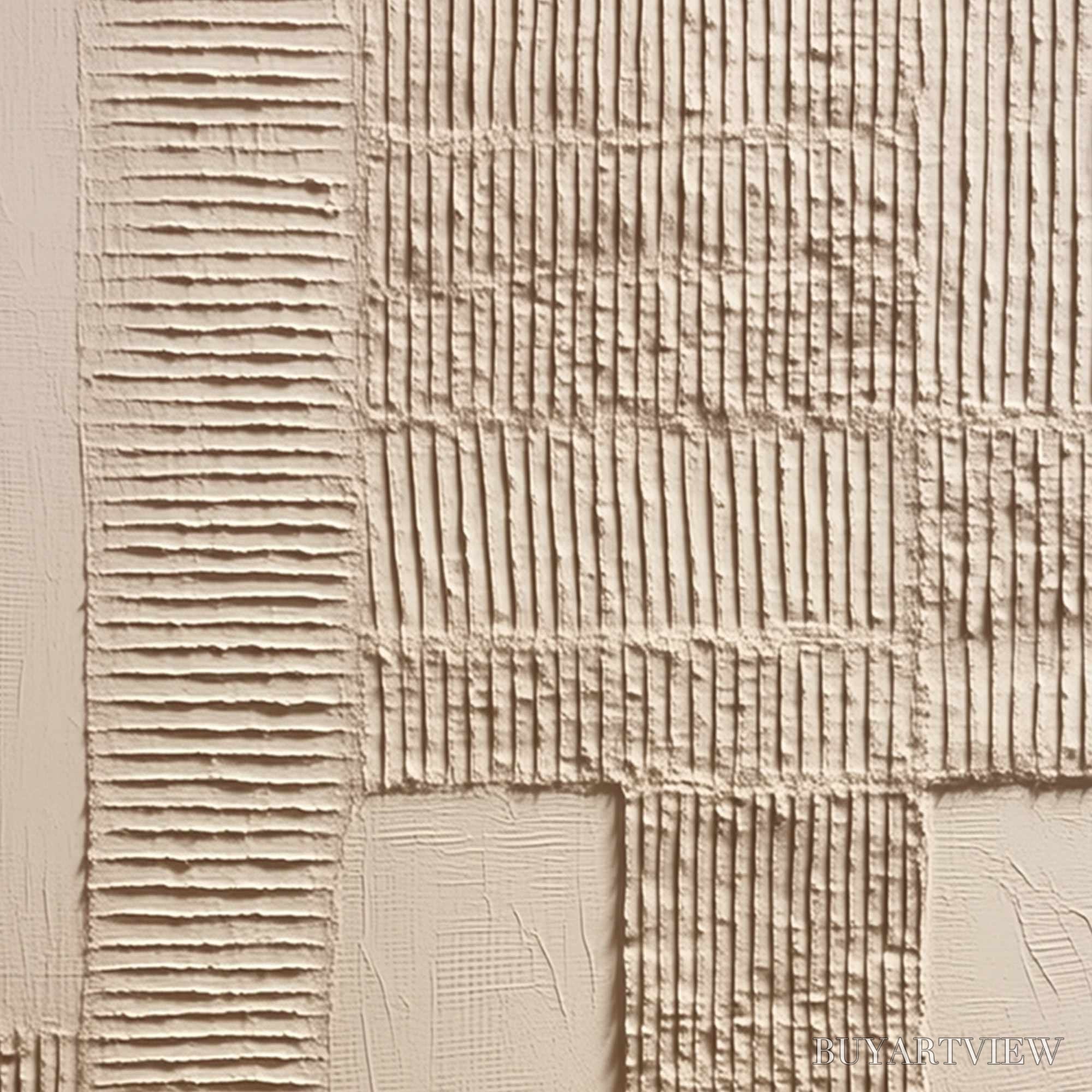 ARTOVITAS Terra Alba – Textured Wabi Sabi Minimalist Abstract Painting - image 3