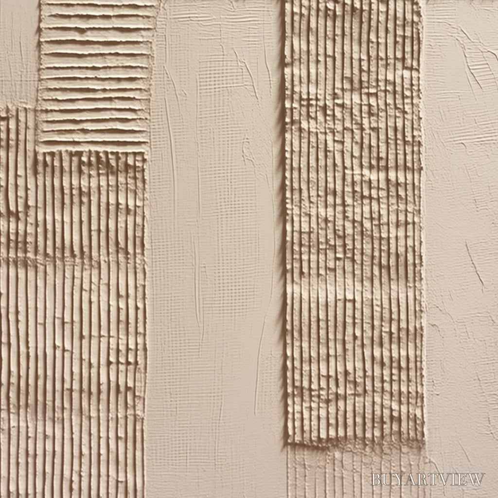 ARTOVITAS Terra Alba – Textured Wabi Sabi Minimalist Abstract Painting - image 5