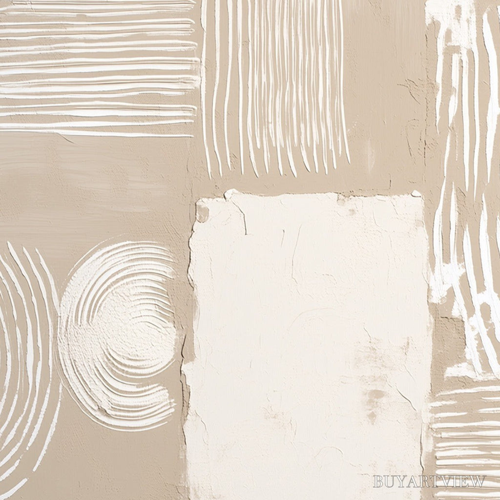 ARTOVITAS Terra Forma – Textured Minimalist Abstract Painting in Neutral Tones - image 3