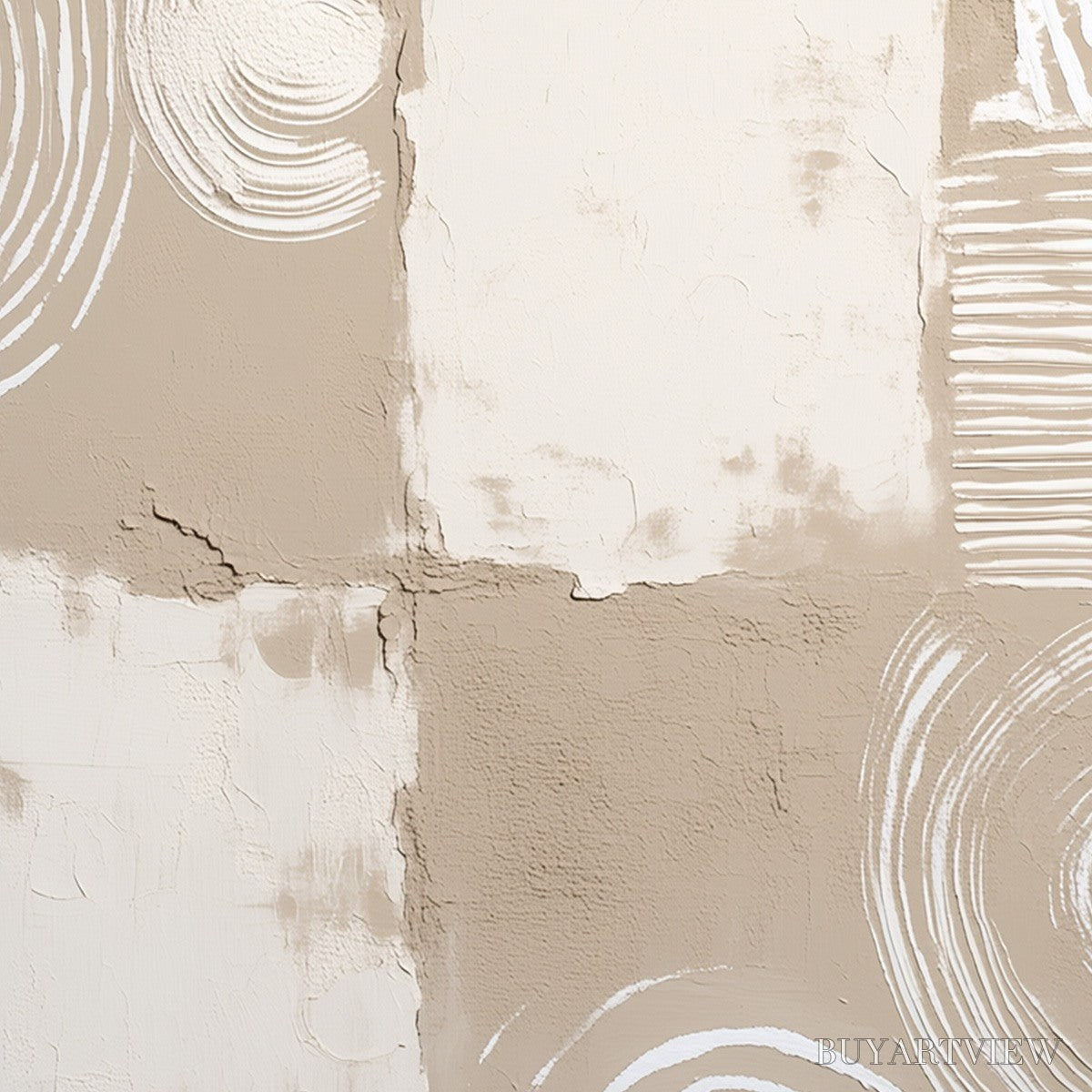 ARTOVITAS Terra Forma – Textured Minimalist Abstract Painting in Neutral Tones - image 5