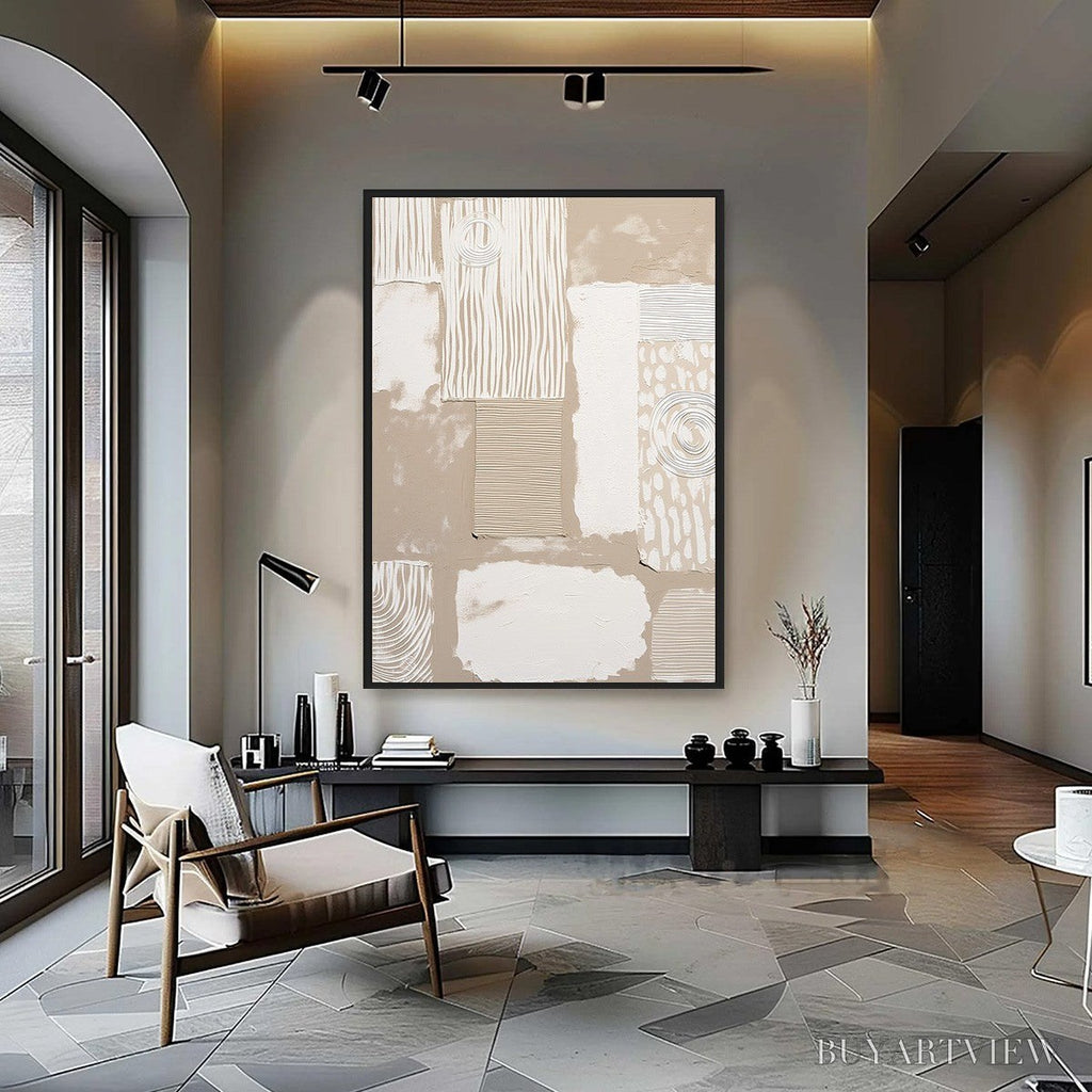 ARTOVITAS Urban Artifacts – Large Textured Minimalist Abstract Painting - image 2