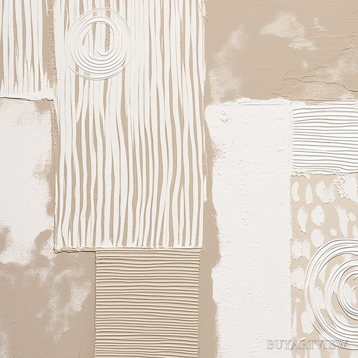 ARTOVITAS Urban Artifacts – Large Textured Minimalist Abstract Painting - image 3