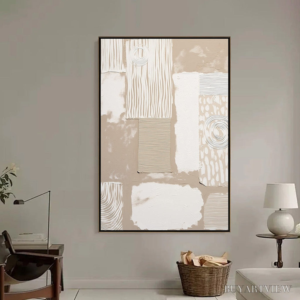 ARTOVITAS Urban Artifacts – Large Textured Minimalist Abstract Painting - image 6