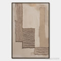 ARTOVITAS Terra Forma – Minimalist Textured Beige and White Abstract Painting - image 1