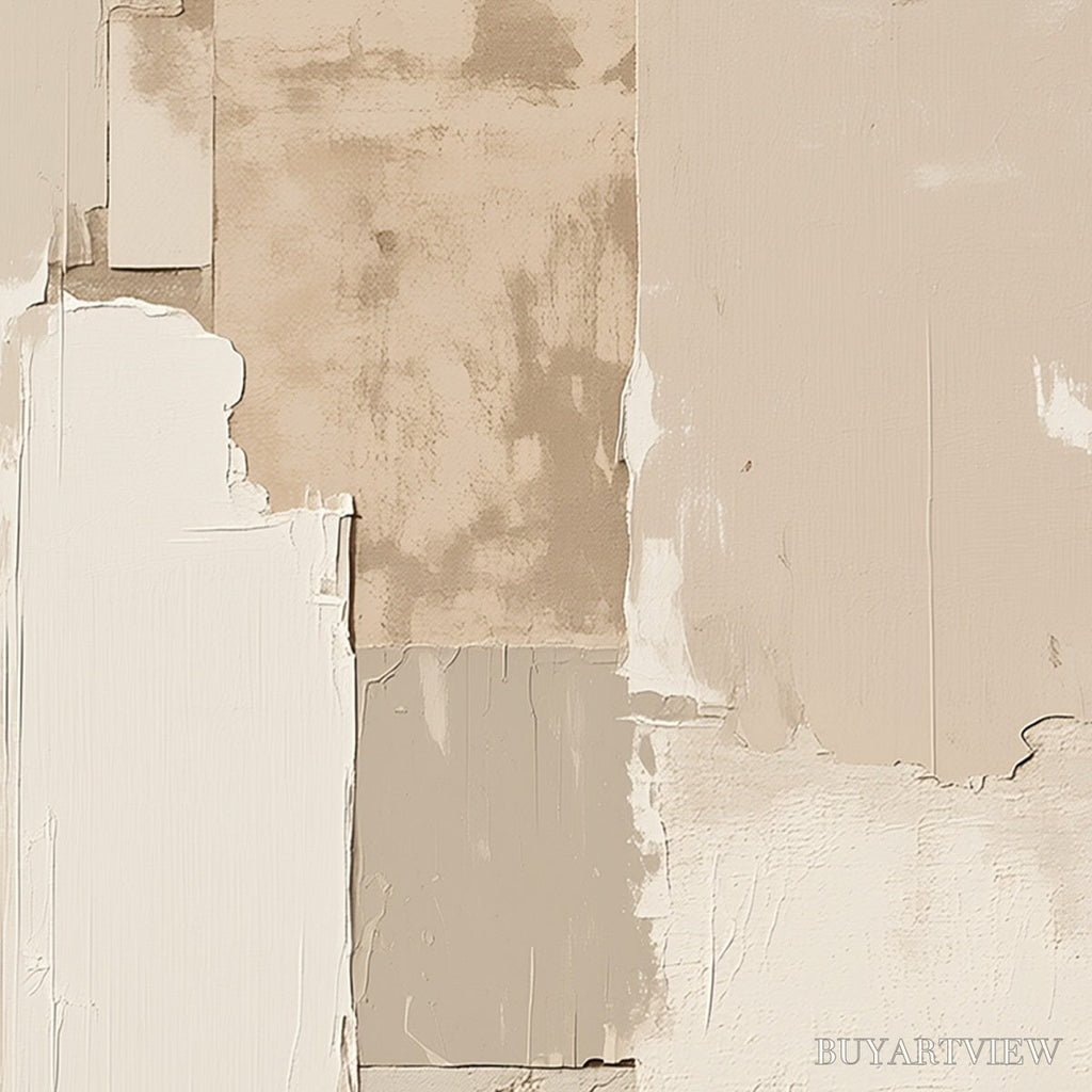 ARTOVITAS Urban Fossil – Large Vertical Textured Minimalist Abstract Painting - image 3