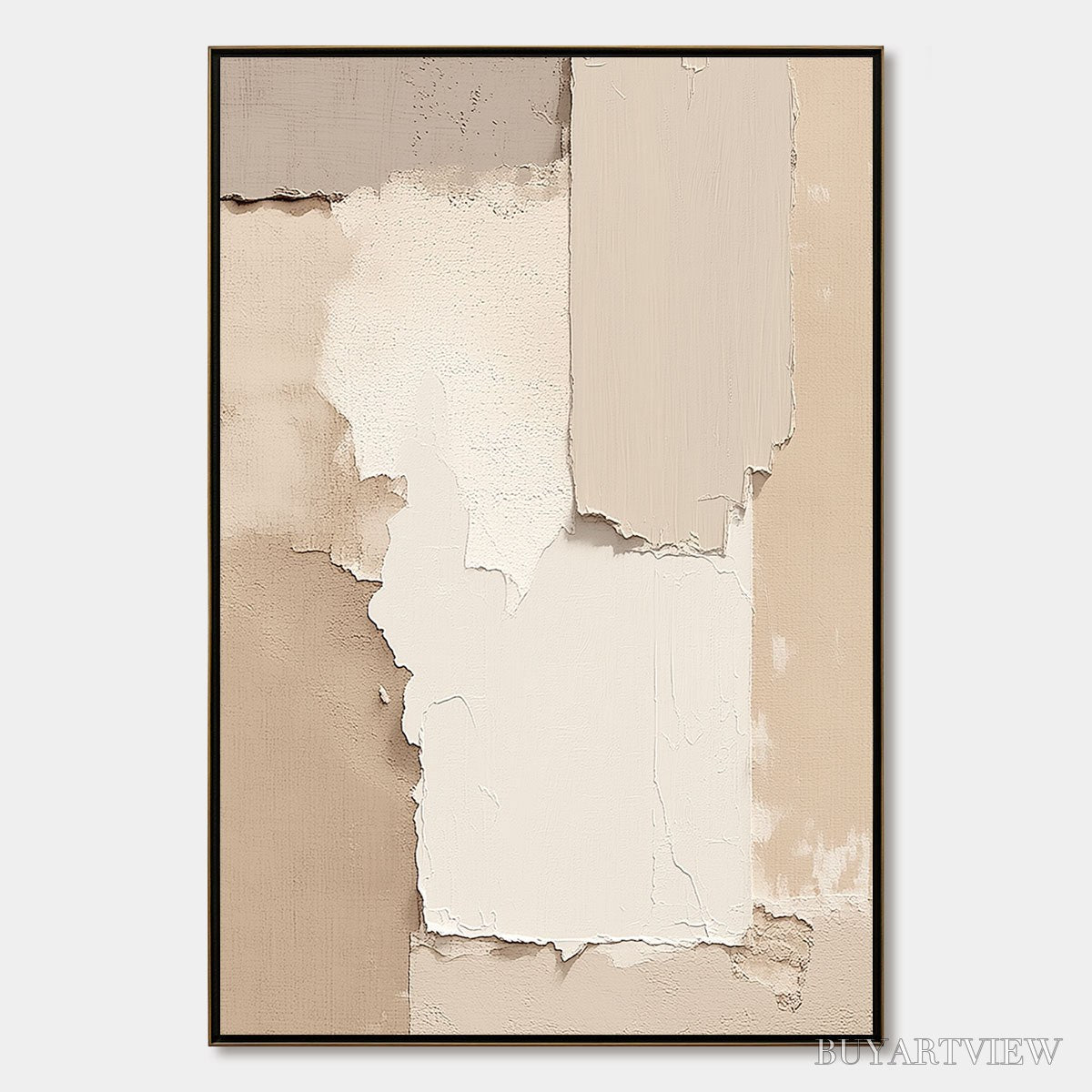 ARTOVITAS Strata – Textured Neutral Abstract Wabi Sabi - image 1