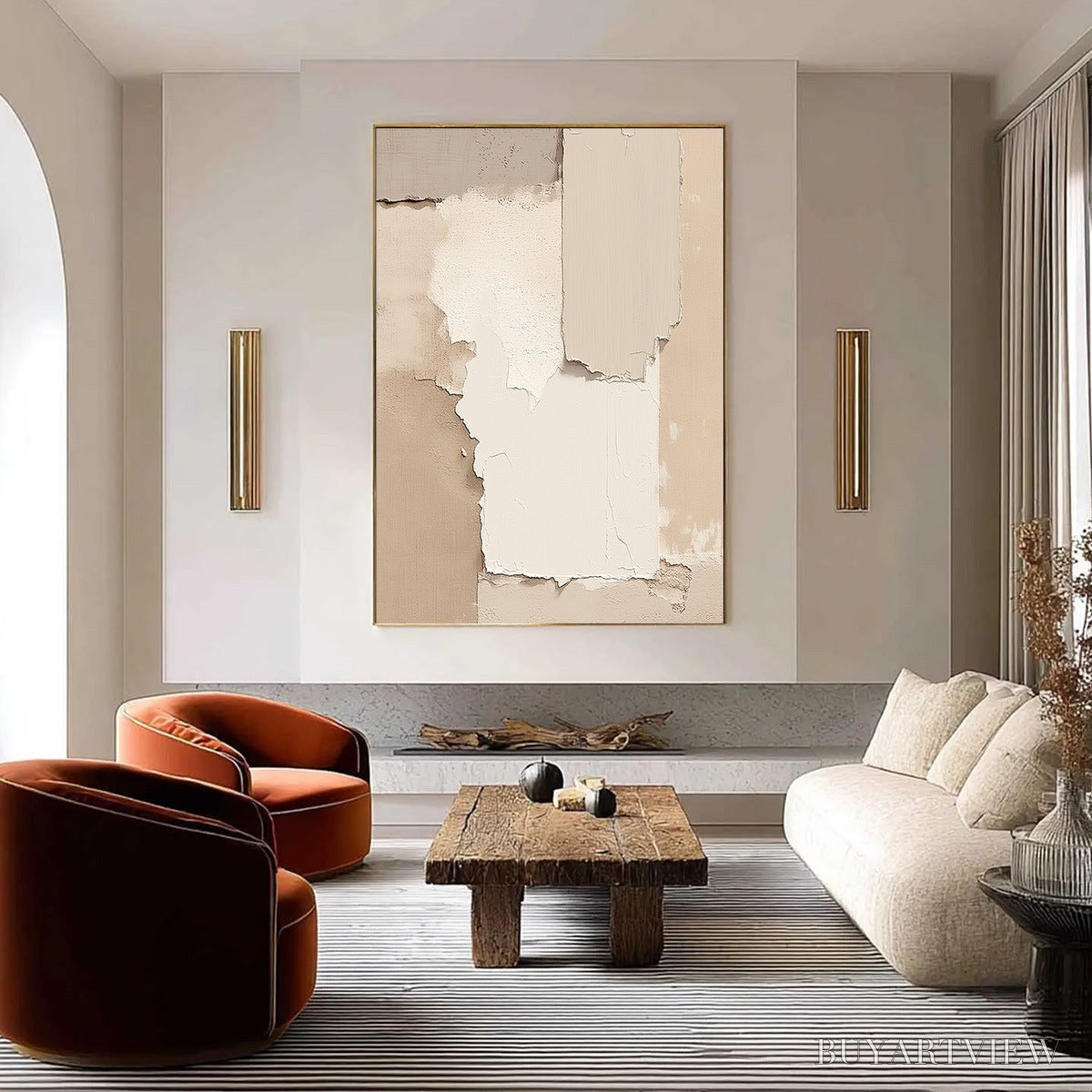 ARTOVITAS Strata – Textured Neutral Abstract Wabi Sabi - image 2
