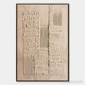 ARTOVITAS Urban Relic – Textured Minimalist Abstract Painting in Neutral Beige Tones - image 1