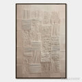 ARTOVITAS Urban Grid – Textured Beige Minimalist Abstract Wabi Sabi - image 1