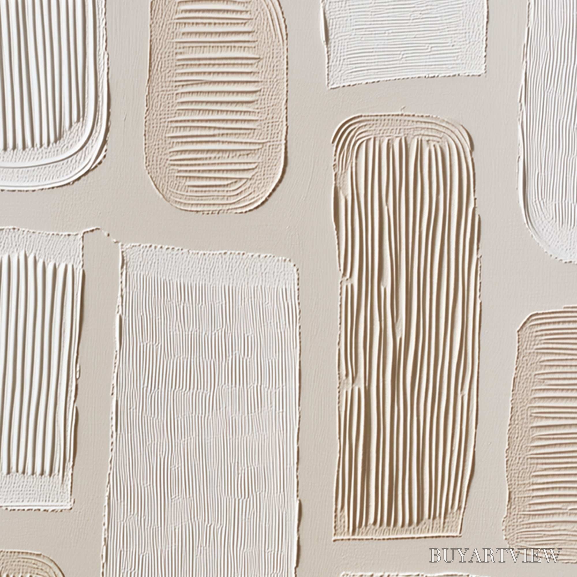 ARTOVITAS Terraforms – Textured Wabi Sabi Abstract Painting in Neutral Tones - image 3