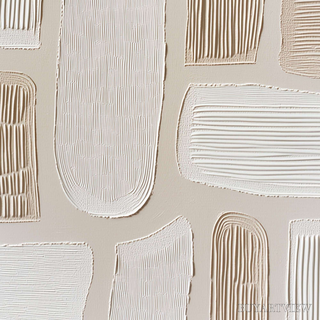 ARTOVITAS Terraforms – Textured Wabi Sabi Abstract Painting in Neutral Tones - image 5