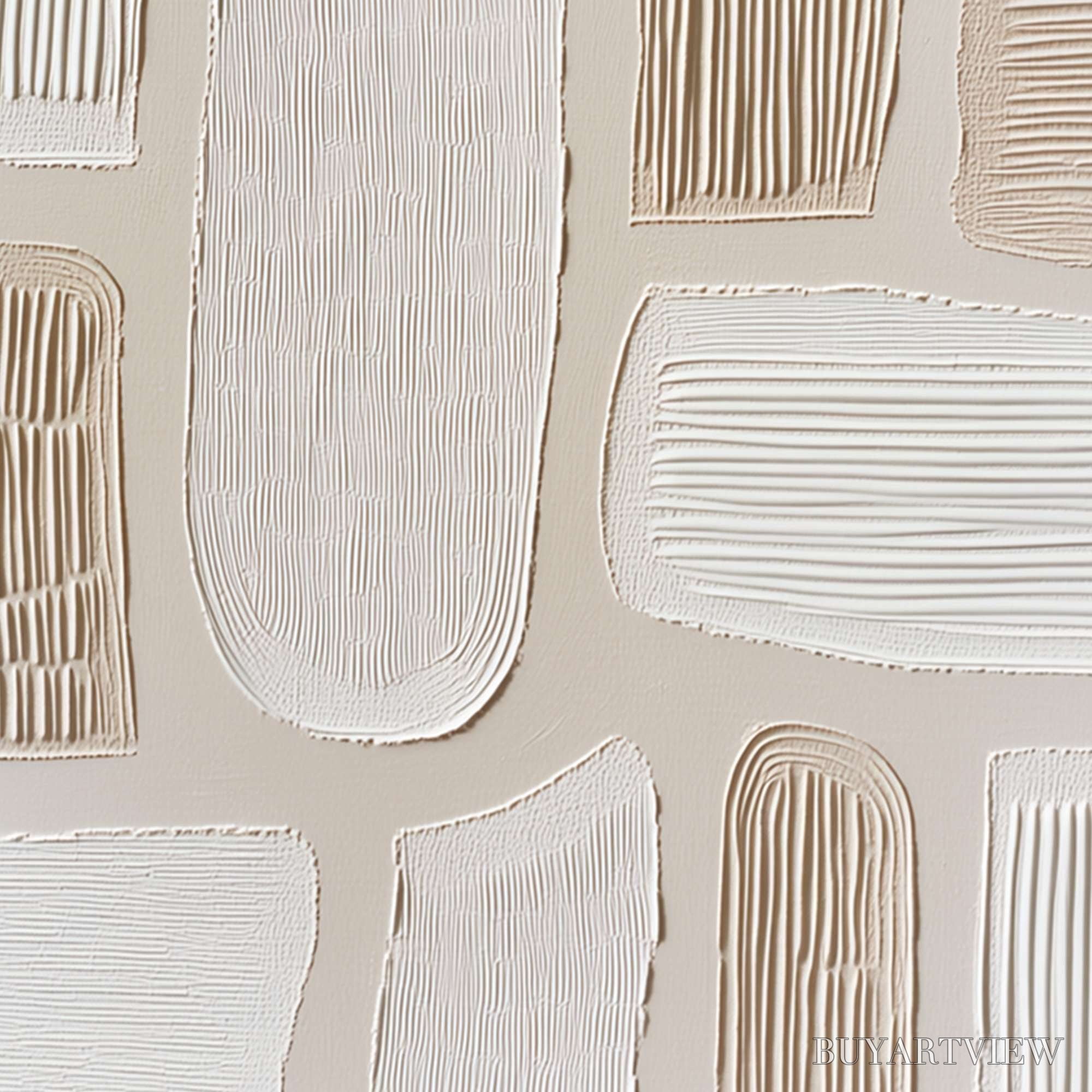 ARTOVITAS Terraforms – Textured Wabi Sabi Abstract Painting in Neutral Tones - image 5
