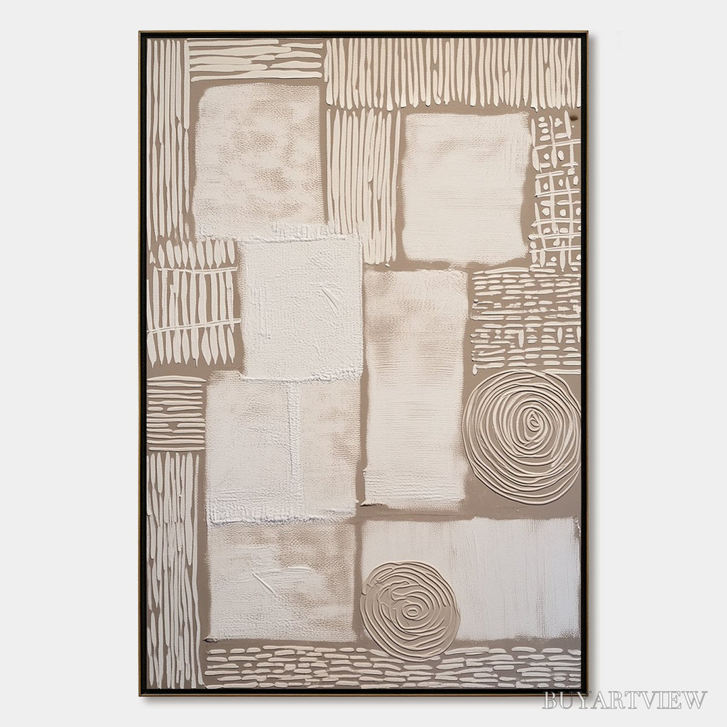 ARTOVITAS Terra Firma – Textured Wabi-Sabi Abstract Painting for Modern Interiors - image 1
