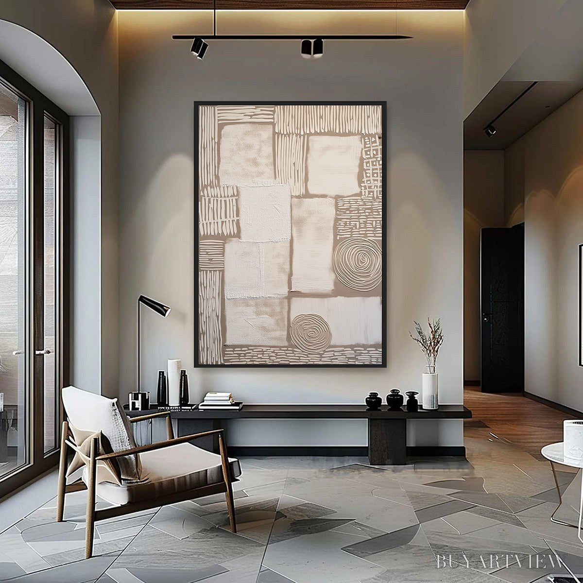 ARTOVITAS Terra Firma – Textured Wabi-Sabi Abstract Painting for Modern Interiors - image 2