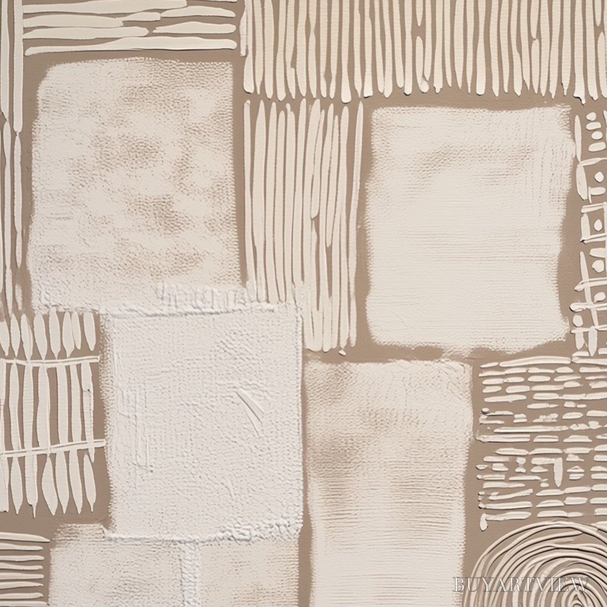 ARTOVITAS Terra Firma – Textured Wabi-Sabi Abstract Painting for Modern Interiors - image 3