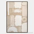 ARTOVITAS Terraforms – Textured Wabi-Sabi Abstract Painting in Neutral Tones - image 1