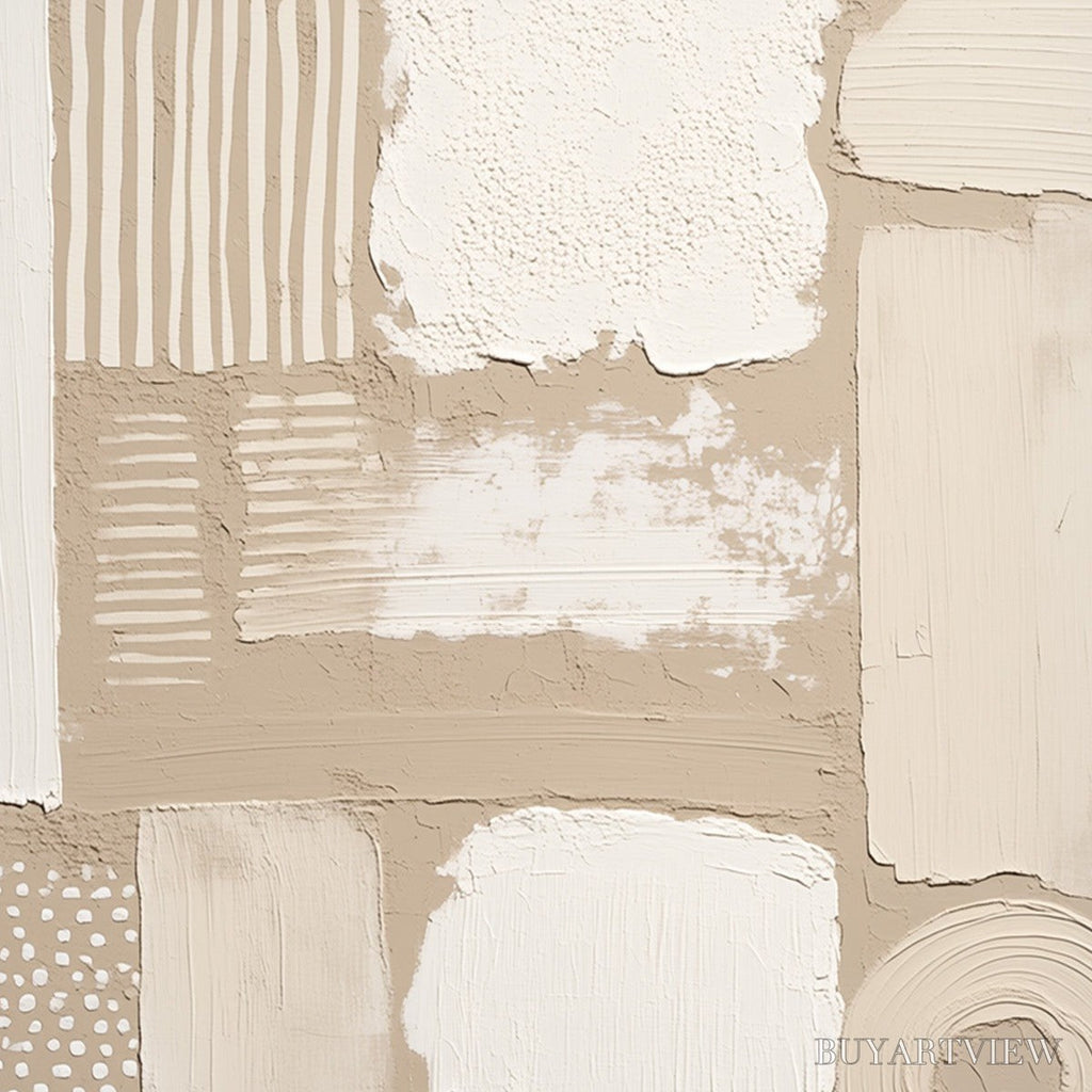 ARTOVITAS Terraforms – Textured Wabi-Sabi Abstract Painting in Neutral Tones - image 3
