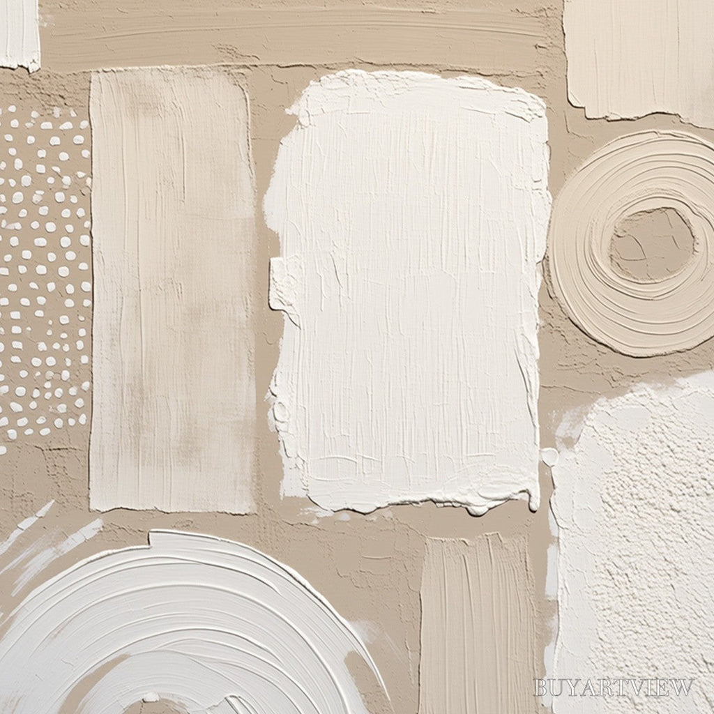 ARTOVITAS Terraforms – Textured Wabi-Sabi Abstract Painting in Neutral Tones - image 5