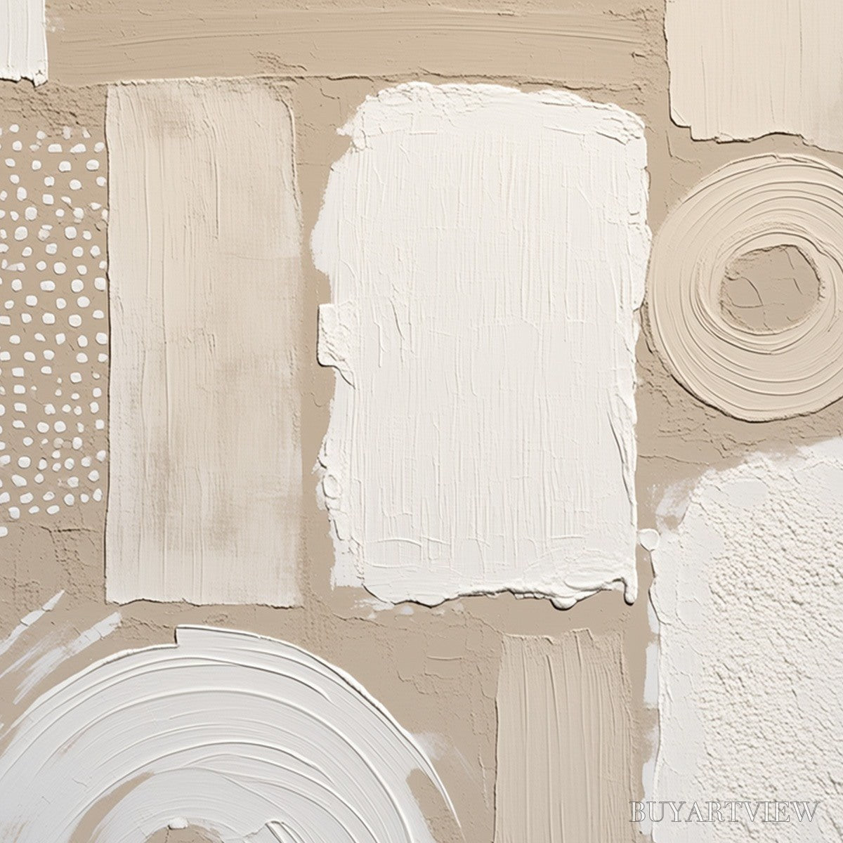 ARTOVITAS Terraforms – Textured Wabi-Sabi Abstract Painting in Neutral Tones - image 5