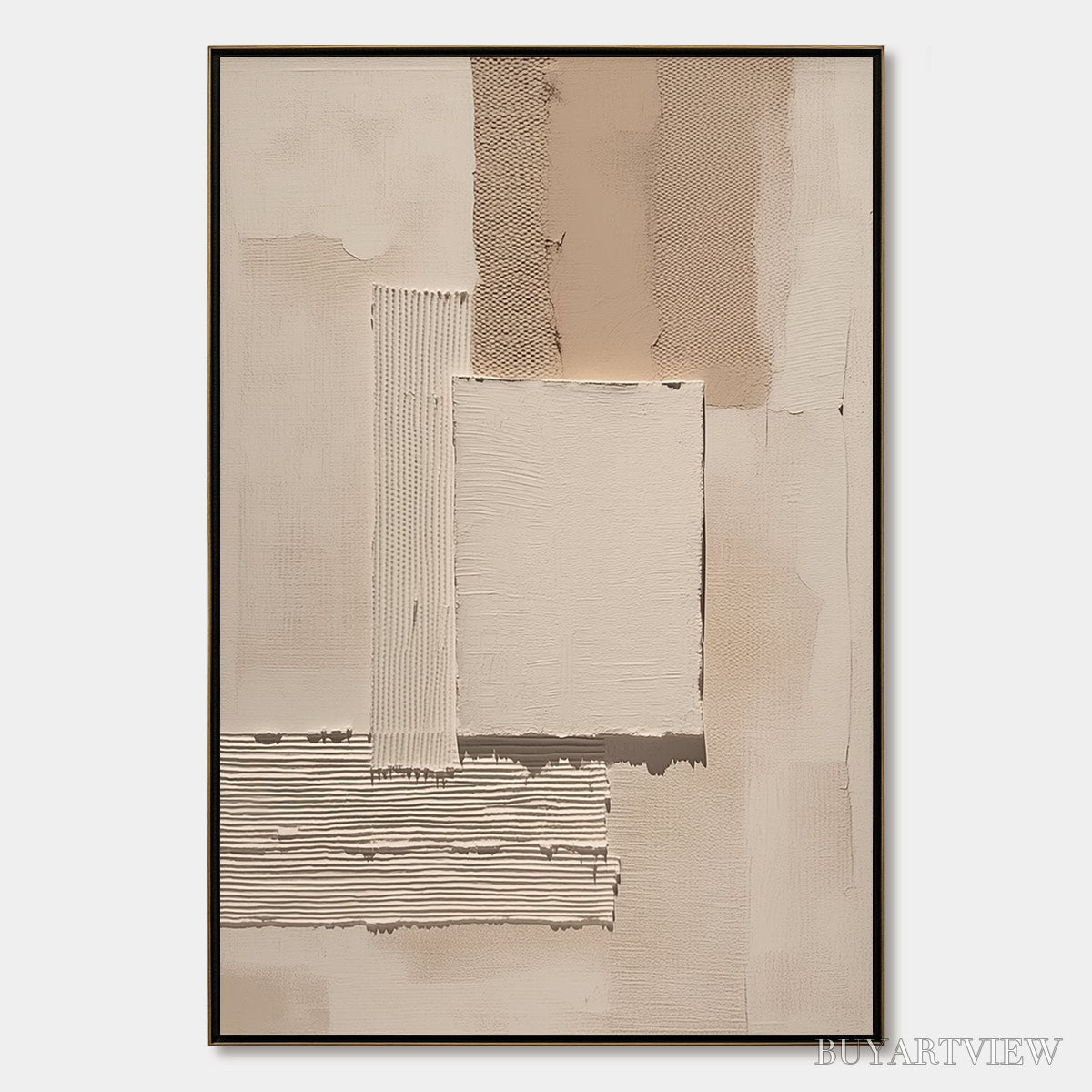 ARTOVITAS Terra Forma – Textured Wabi Sabi Abstract Beige - image 1