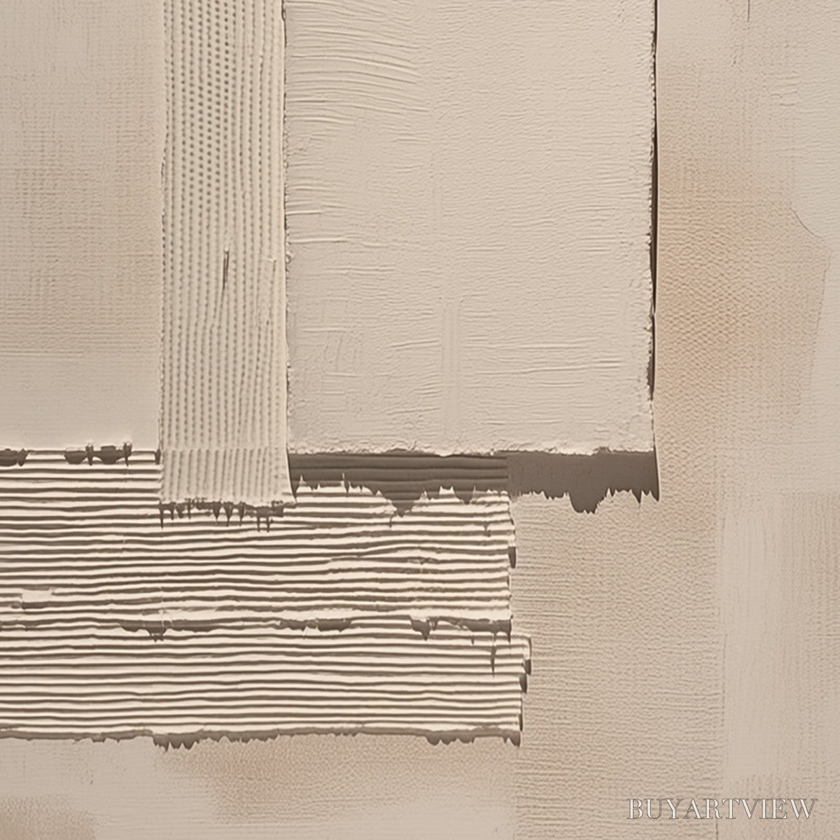 ARTOVITAS Terra Forma – Textured Wabi Sabi Abstract Beige - image 5