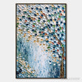 ARTOVITAS Mosaic Rain – Heavily Textured Impasto Tree of Life Painting - image 1