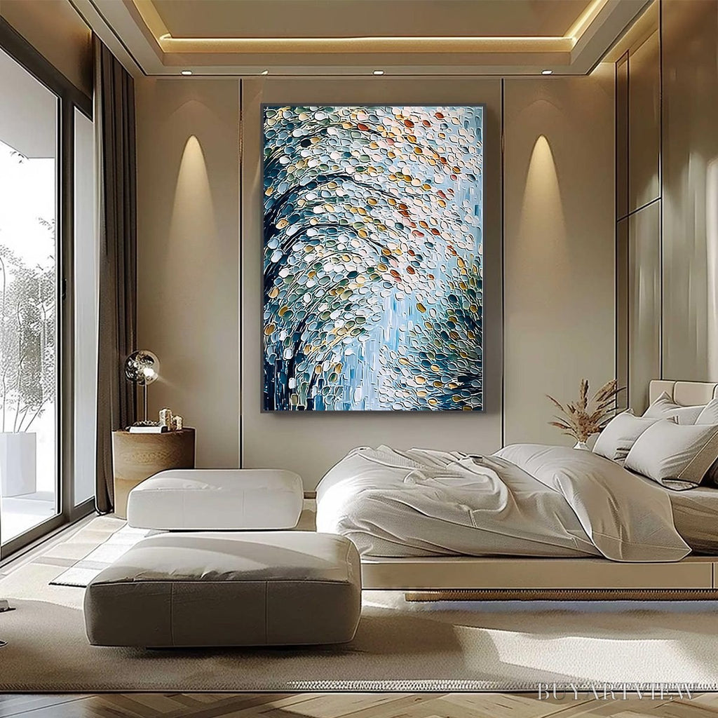 ARTOVITAS Cascading Petals – Heavy Texture Abstract Tree Impasto Painting - image 6