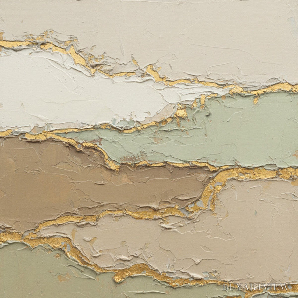 ARTOVITAS Strata – Textured Wabi Sabi Abstract Landscape Painting - image 3