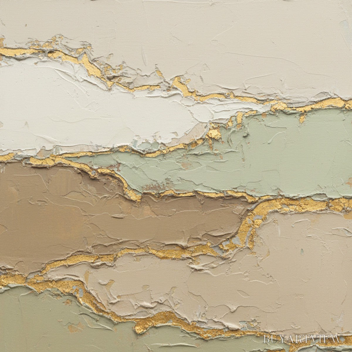 ARTOVITAS Strata – Textured Wabi Sabi Abstract Landscape Painting - image 3
