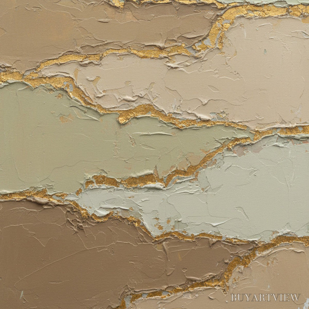 ARTOVITAS Strata – Textured Wabi Sabi Abstract Landscape Painting - image 5