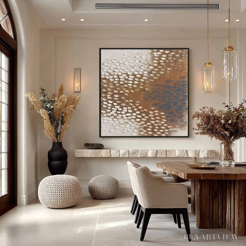 ARTOVITAS Terra Rhythm – Heavily Textured Wabi Sabi Abstract Painting - image 4