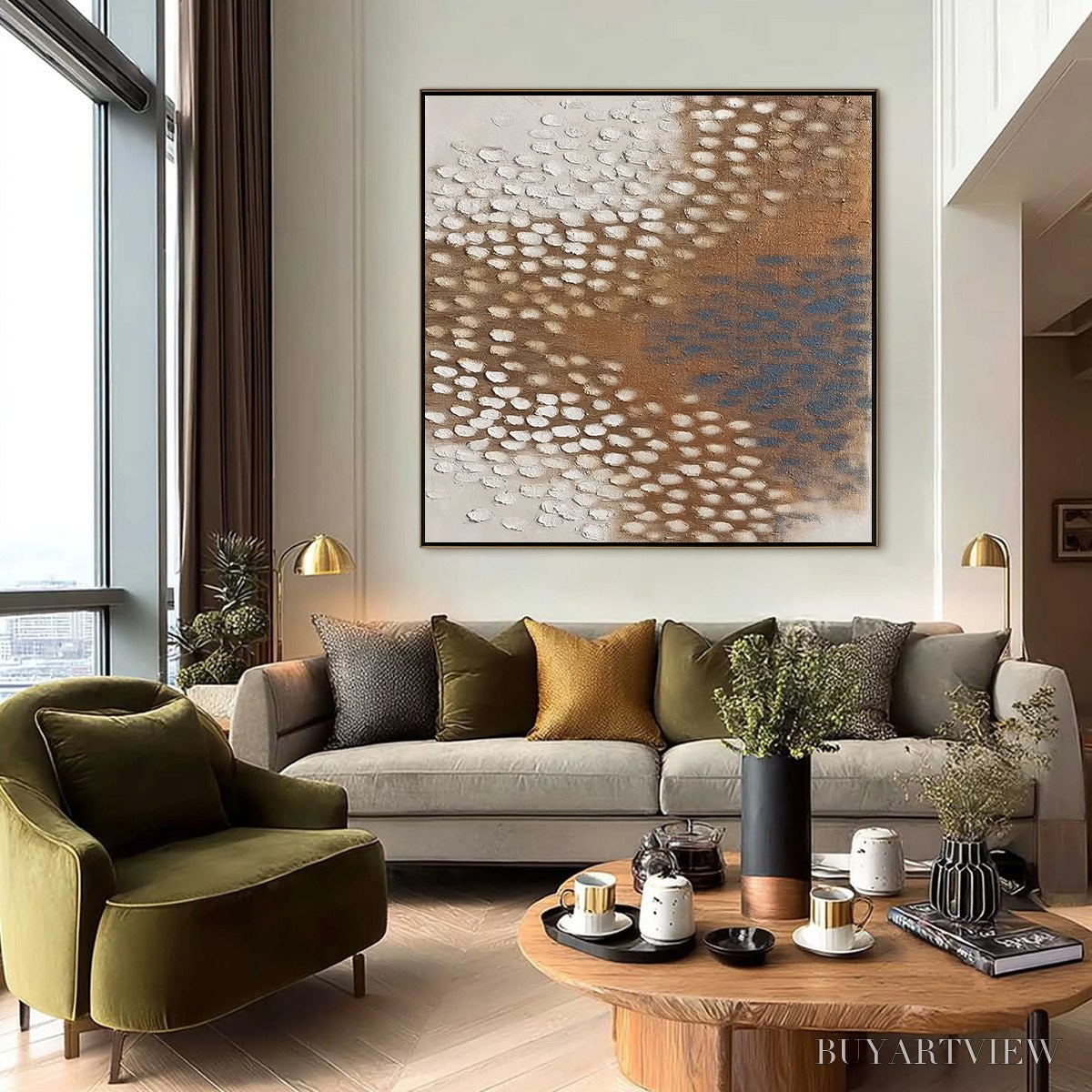 ARTOVITAS Terra Rhythm – Heavily Textured Wabi Sabi Abstract Painting - image 6